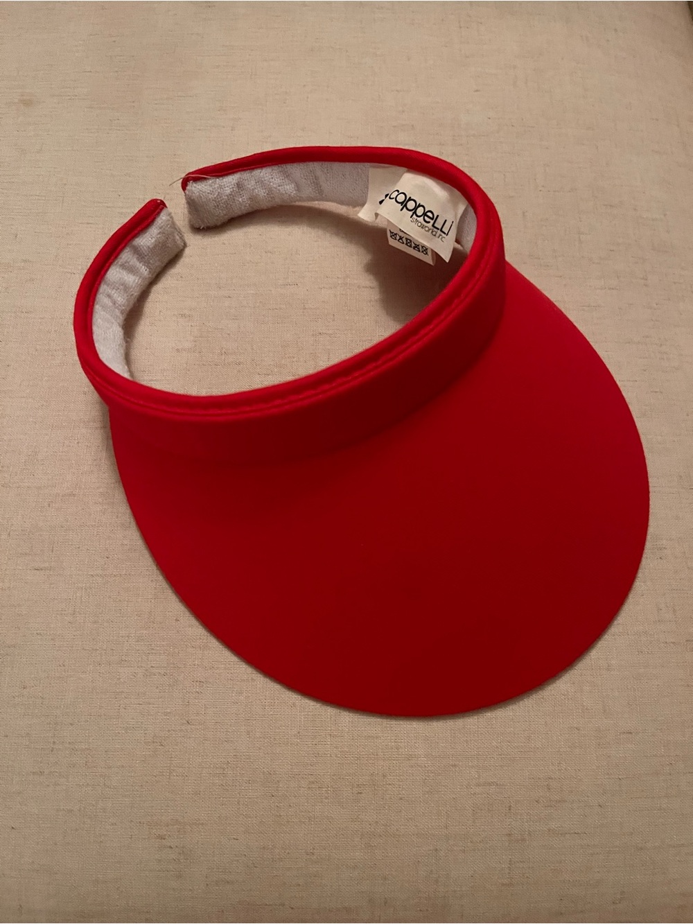 Red Clip-On Cotton Visor by Cappelli